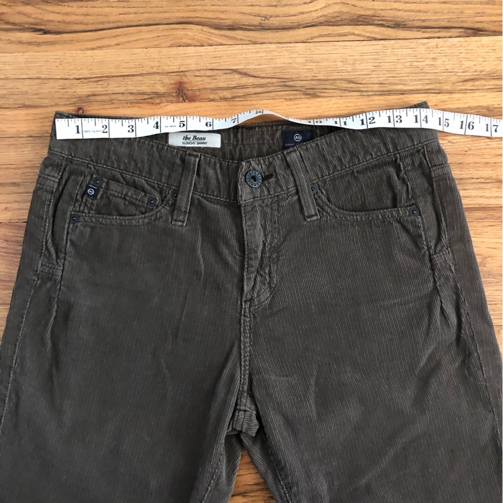 Unworn AG The Beau Slouchy Skinny straight cords pants corduroy brown 25 - Picture 4 of 14